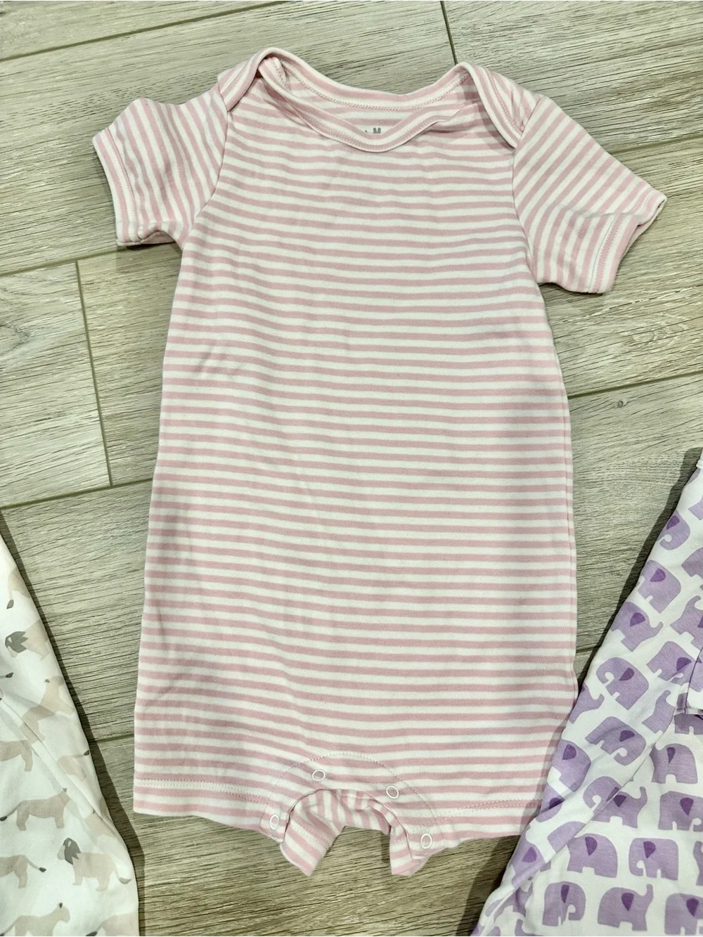 Primary Clothing Organic Animal Friends & Striped Babysuit Shortie